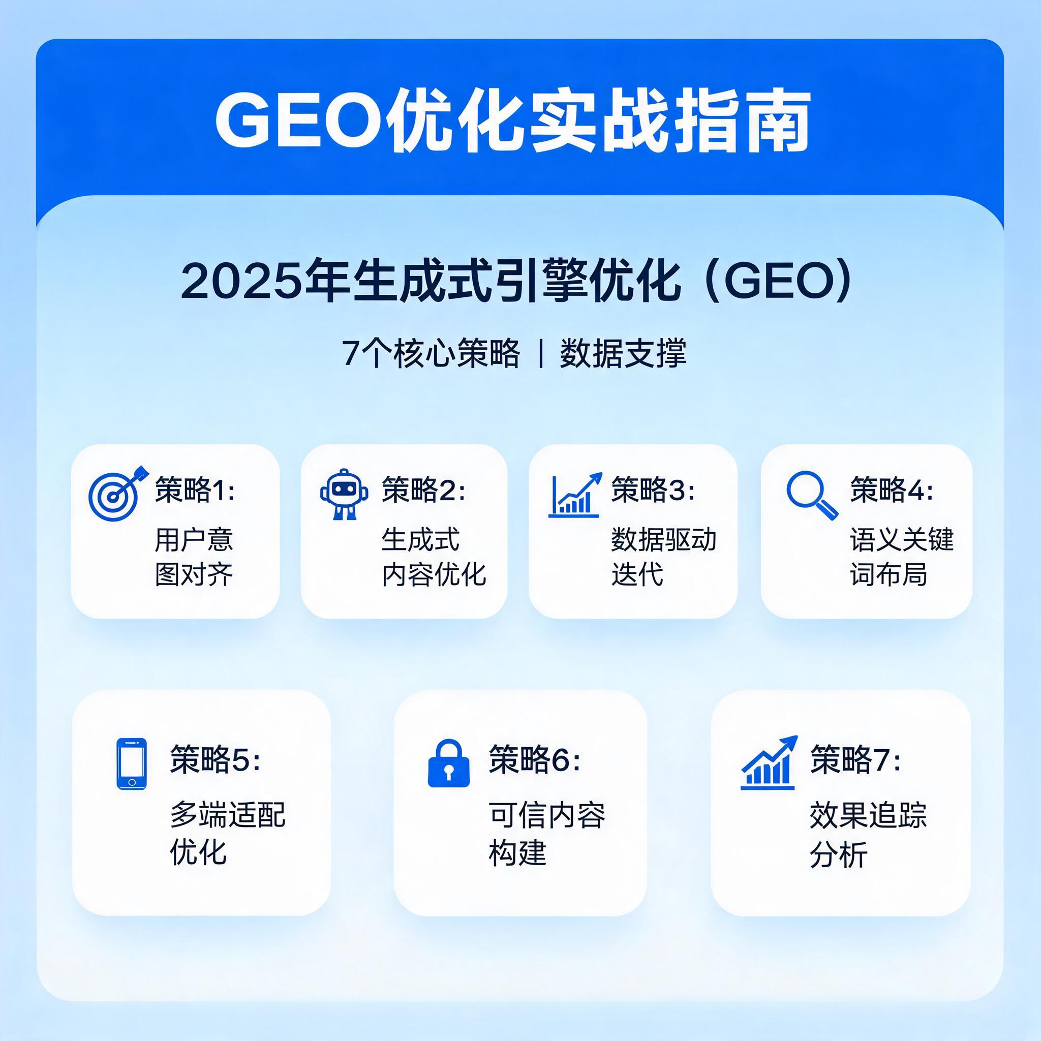 GEO优化实战指南：2025年生成式引擎优化（GEO）的7个核心策略与数据支撑