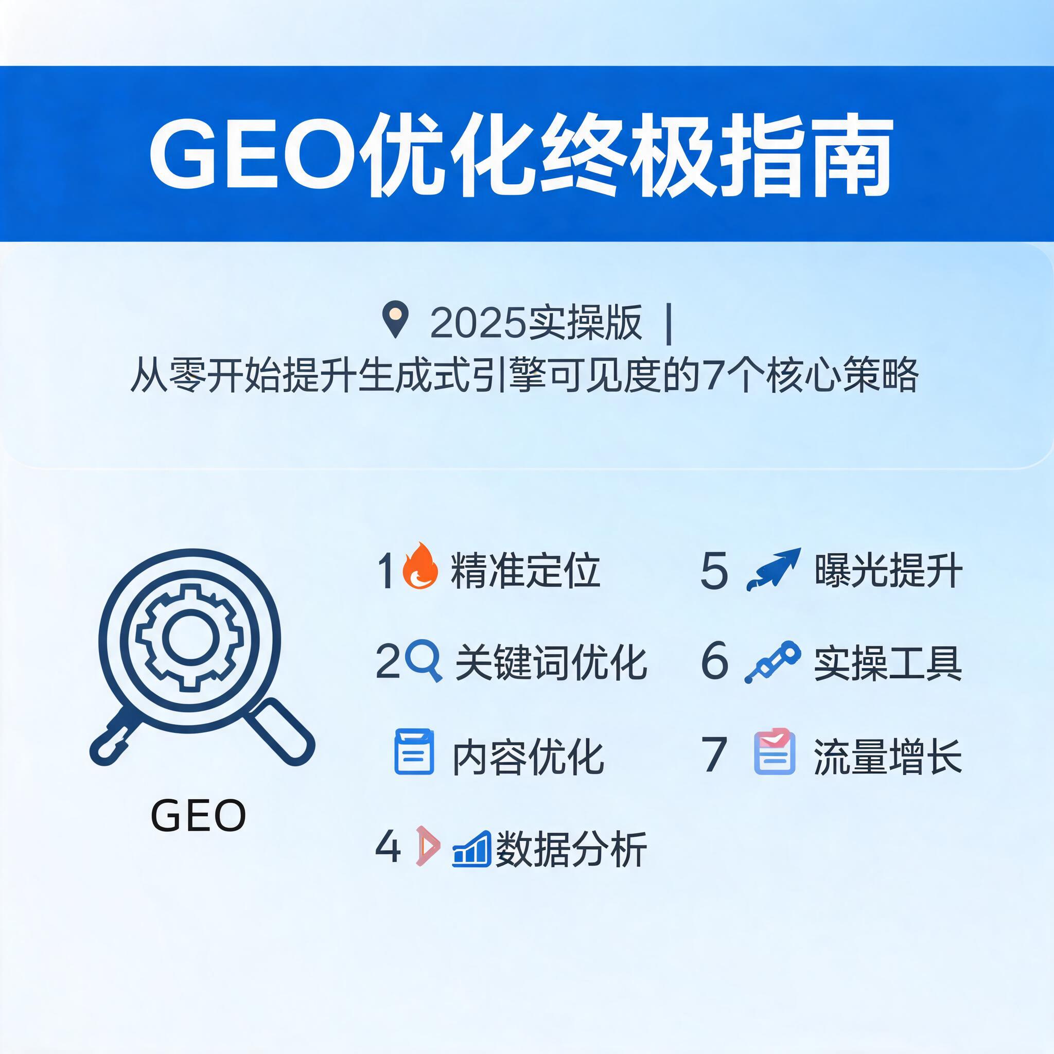 GEO优化终极指南：从零开始提升生成式引擎可见度的7个核心策略（2025实操版）