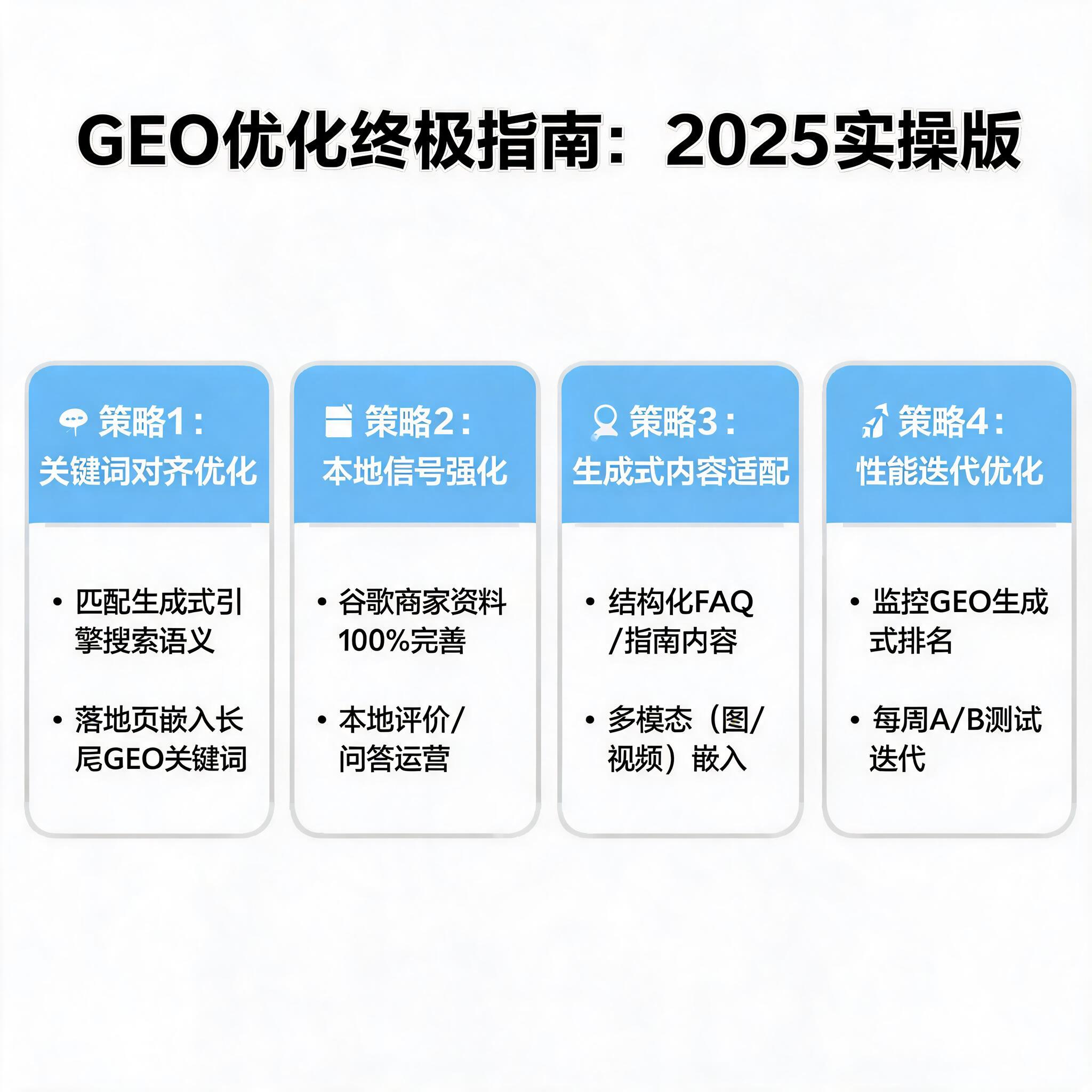 GEO优化终极指南：从零开始提升生成式引擎可见度的7个核心策略（2025实操版） 配图1